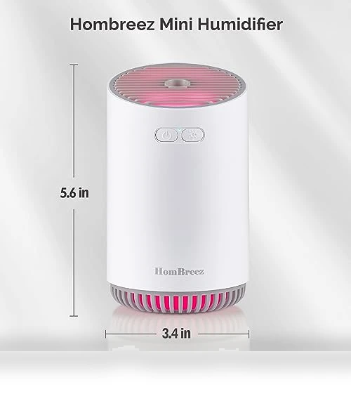 Mini Humidifier with LED Light — Air Moisturizers, HomBreez
