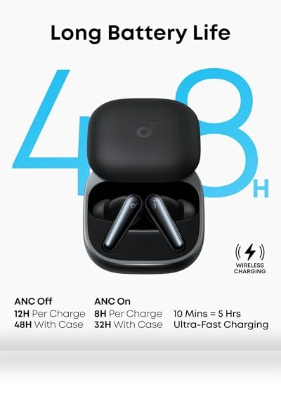 Noise-Cancelling Wireless Earbuds — In-Ear Headphones, Anker