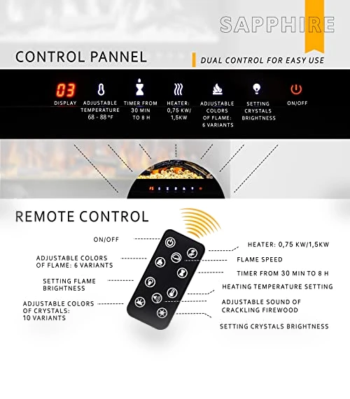 Sapphire 40 Electric Fireplace — Electric Heating Solutions, FIREBLAZE Where Warmth Begins