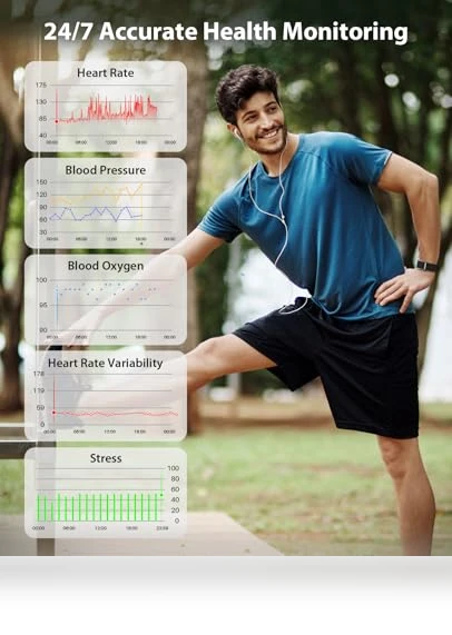 Smart Fitness Tracker Bracelet — Fitness Bands, EGQINR
