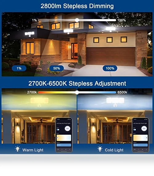 Smart Security Light Motion Sensor — Outdoor Security & Flood Lighting, EMANER