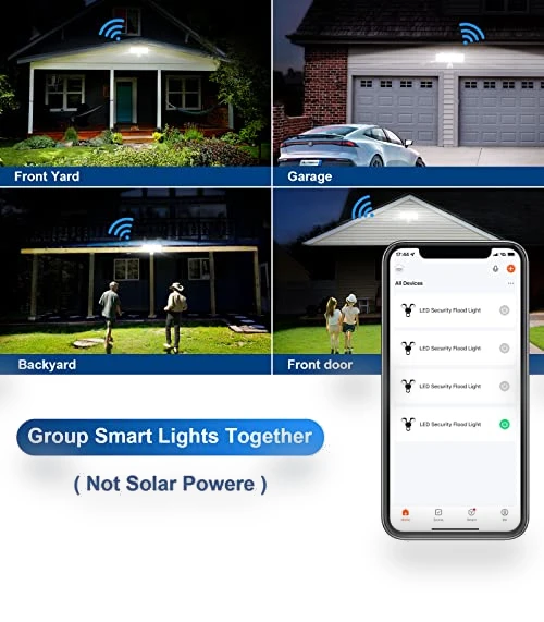 Smart Security Light Motion Sensor — Outdoor Security & Flood Lighting, EMANER