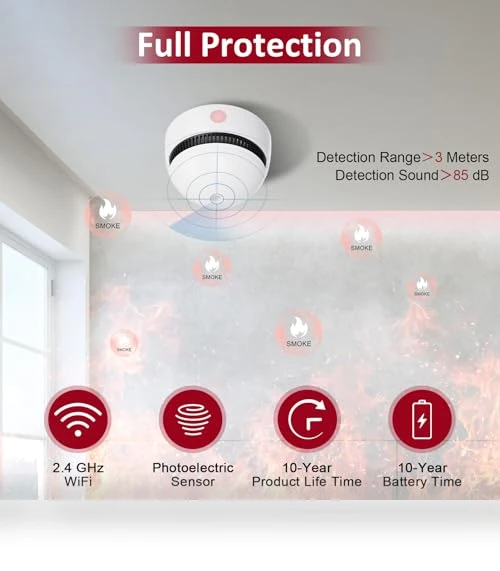 Smart WiFi Wireless Smoke Detector — Smoke Detectors, Deller