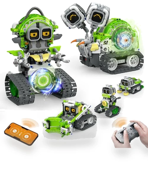 STEM AI Robot Toys Building Set — Interactive Figures & Robots, Opmind