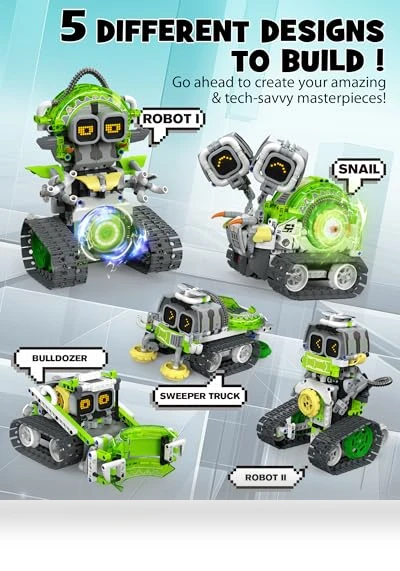 STEM AI Robot Toys Building Set — Interactive Figures & Robots, Opmind