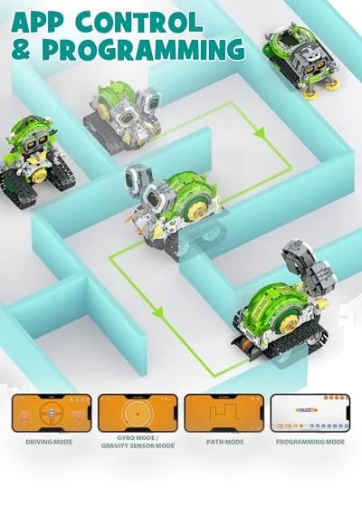 STEM AI Robot Toys Building Set — Interactive Figures & Robots, Opmind
