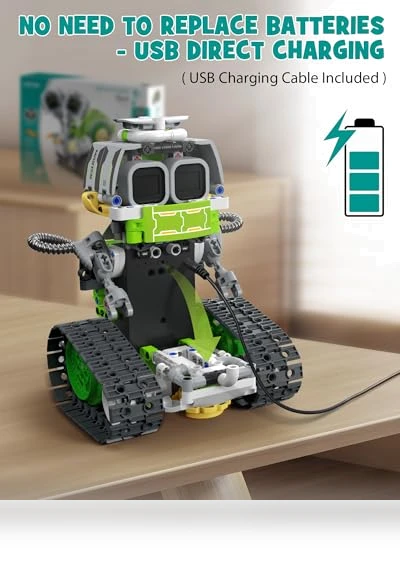 STEM AI Robot Toys Building Set — Interactive Figures & Robots, Opmind