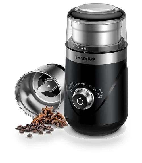 Upgraded Adjustable Coffee Grinder Electric — Electric Blade Coffee Grinders, SHARDOR