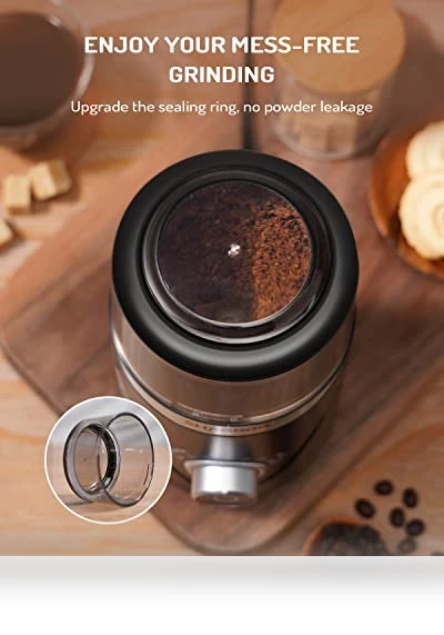 Upgraded Adjustable Coffee Grinder Electric — Electric Blade Coffee Grinders, SHARDOR