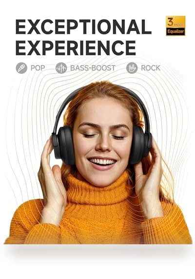 Upgraded Bluetooth Headphones — Over-Ear Headphones, Picun