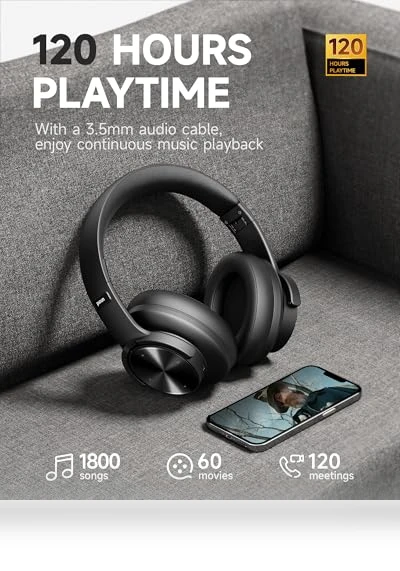 Upgraded Bluetooth Headphones — Over-Ear Headphones, Picun