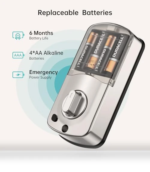 WiFi Keyless Entry Door Lock with Handle — Smart Home Security, hornbill