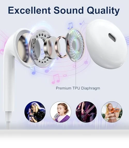 Wired Earbuds with Noise Reduction — Audio Gear, Docutca