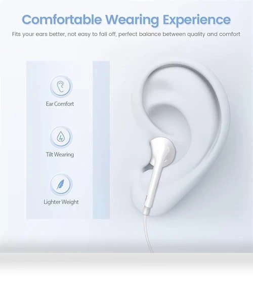 Wired Headphones for iPhone — In-Ear Headphones, NATUZORA
