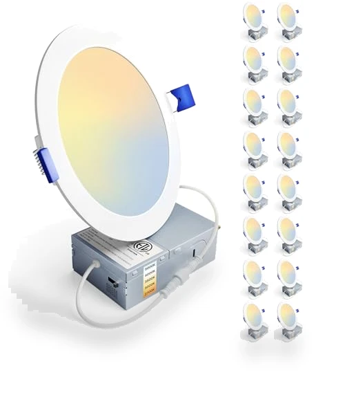 16 Pack 6 Inch LED Recessed Ceiling Light — Kits, Ensenior