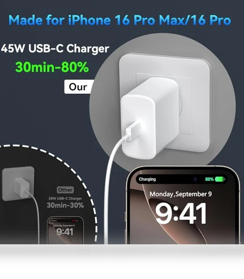 45W Super Fast USB C Charger with 10FT Long Charging Cable — Cables, Shenzhen Xihuida Electronics Co., Ltd.