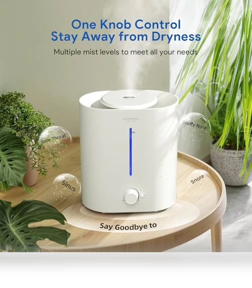 4L Cool Mist Humidifier with Diffuser — Air Moisturizers, ASAKUKI