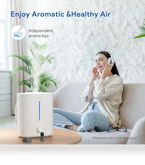 4L Cool Mist Humidifier with Diffuser — Air Moisturizers, ASAKUKI