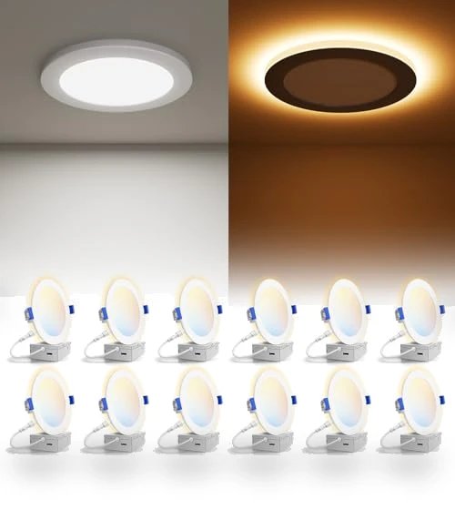 6 Inch Canless LED Recessed Light with Night Light — LED, VOLISUN