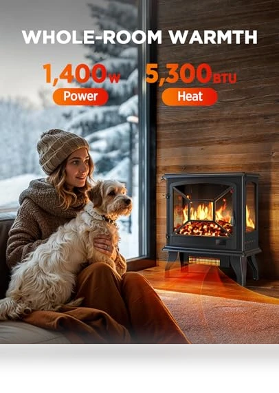 Electric Fireplace Heater — Portable Heating Solutions, Silonn