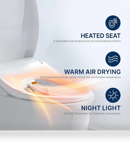 Electric Heated Bidet Toilet Seat — Bidet Seats, inus