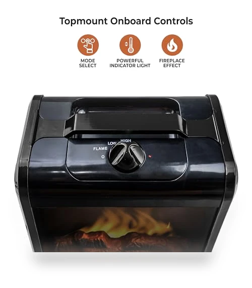 Electric Mini Fireplace Space Heater — Portable Heating Solutions, Comfort Zone