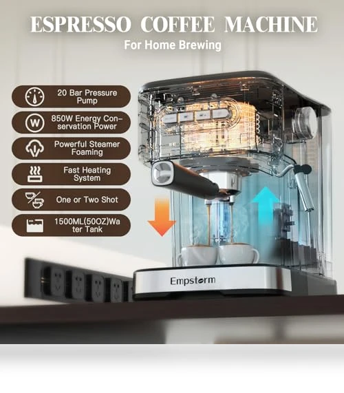 Espresso Machine with Milk Frother — Espresso Machines, Empstorm
