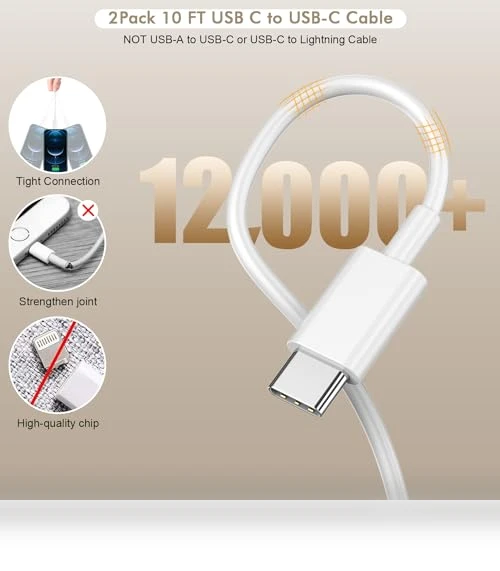 Fast Charging USB-C Cable and Wall Charger Set — Lightning, GOOD EVER TRADING LTD