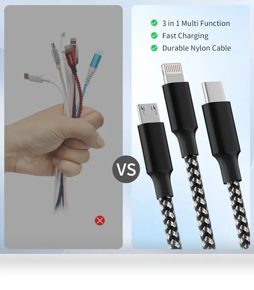 Multi Charging Cable (2Pack 4FT) — Cables, Firsting