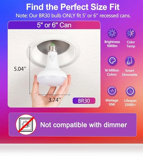 Smart Flood Light Bulbs — LED, ILC
