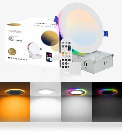 Smart LED Recessed Lighting with RGB Back Light — LED, POWERASIA