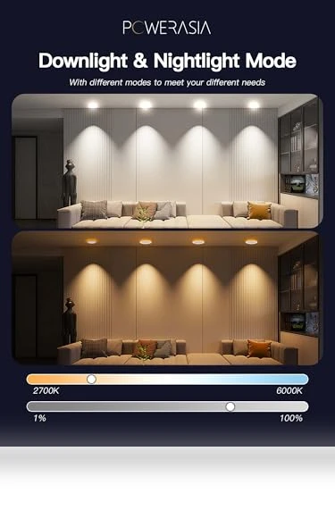 Smart LED Recessed Lighting with RGB Back Light — LED, POWERASIA