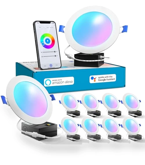 Smart Ultra Thin LED Recessed Ceiling Lights — LED, Sunco Lighting