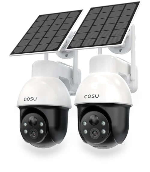 Solar Security Cameras System Wireless Outdoor — Security Cameras, AOSU