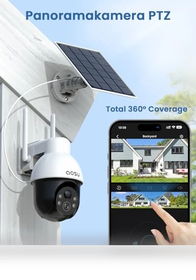 Solar Security Cameras System Wireless Outdoor — Security Cameras, AOSU