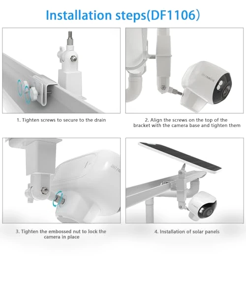 2-in-1 Gutter Bracket Mount for Security Camera and Solar Panel — Surveillance Enclosures & Mounts, VOMENC