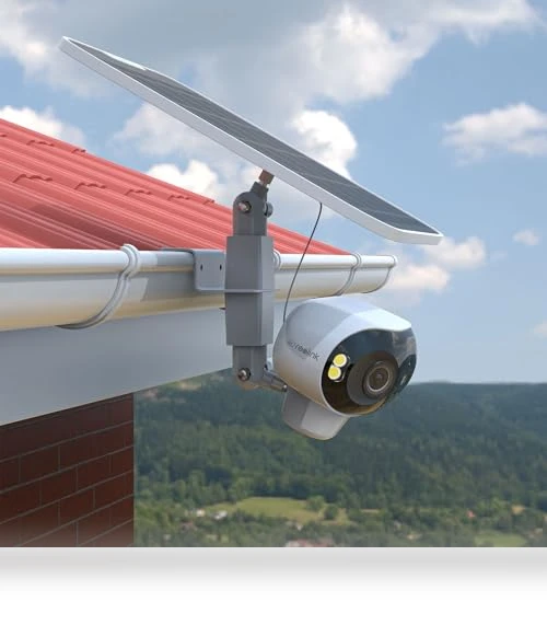 2-in-1 Gutter Bracket Mount for Security Camera and Solar Panel — Surveillance Enclosures & Mounts, VOMENC