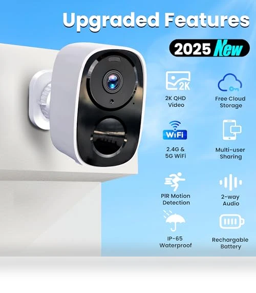 2K Security Camera Wireless Outdoor — Security Cameras, HITELLARCAM