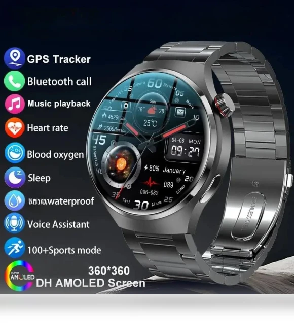 Smart Watch with AMOLED HD Display — Smartwatches, ZJM Mall