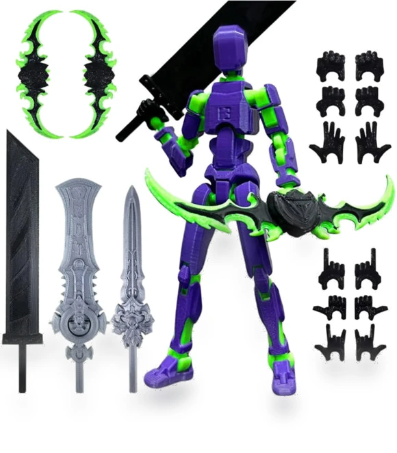 3D Printed Mobile Robot Titan Doll Set — Collectible Statues, lucky66