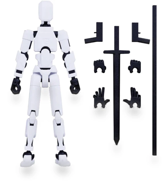 3D Printed Titan Robot Mobile Doll Set — Collectible Statues, aprecious