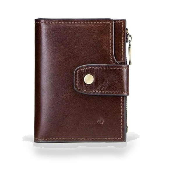 Leather Wallet with RFID and Bluetooth Protection — Travel Wallets, Heng Huang