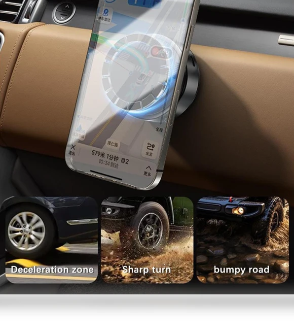 Universal Smart Vacuum Adsorption Phone Holder for Car — Dashboard Installation Kits, JOHO