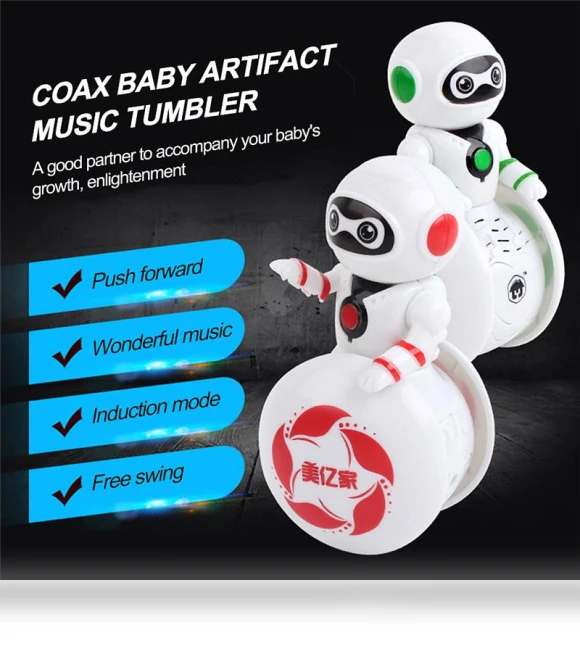 Multifunctional Cartoon Induction Cup with Smart Sound, Light, Music, and Robot Toy — Melody Makers, Lvits