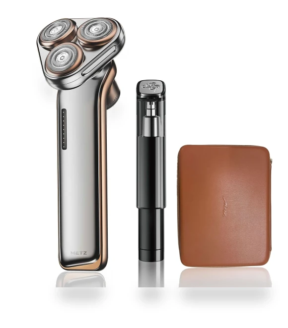 Electric Rotating Shaver — Nose & Ear Trimmers, Power Hub
