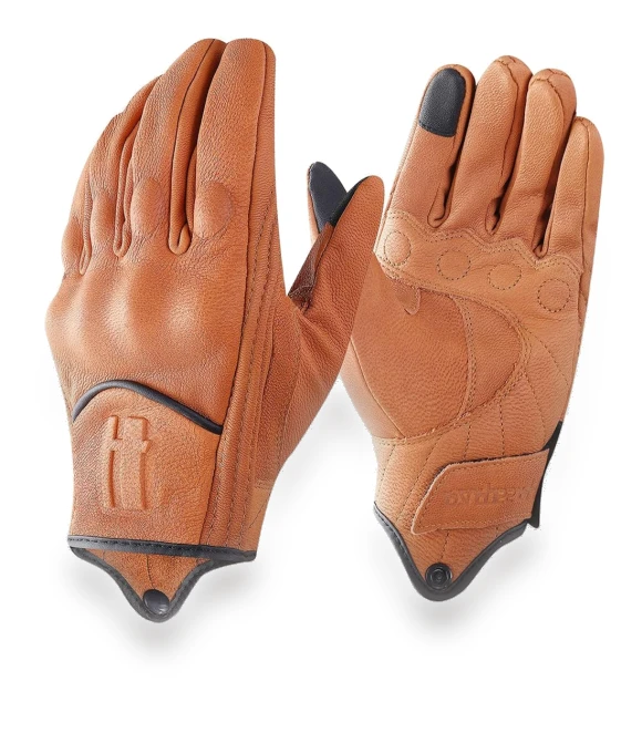 Leather Motorcycle Gloves with Touchscreen — Gloves, nicoJAPAN