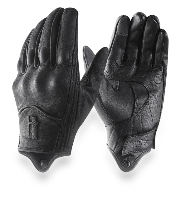 Leather Motorcycle Gloves with Touchscreen — Gloves, nicoJAPAN
