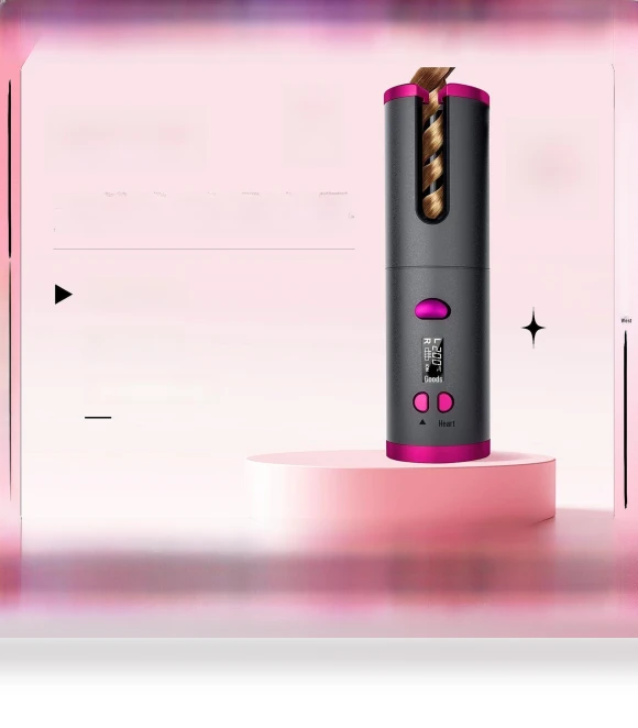 Mini Smart Home Wireless Charging LCD Display Hair Curler — Curling Wands, VividTrove