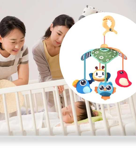 Mobile Baby Crib with Sensory Learning — Infant & Early Childhood Playthings, Closet of Beauty