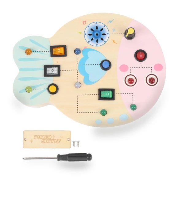 Sensory Board with Switch LED Lights — Infant & Early Childhood Playthings, ZY-Animal-N